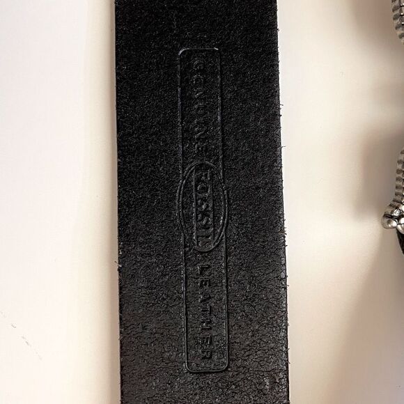 Fossil Boho Leather Belt Butterfly Buckle Size L - Picture 4 of 5